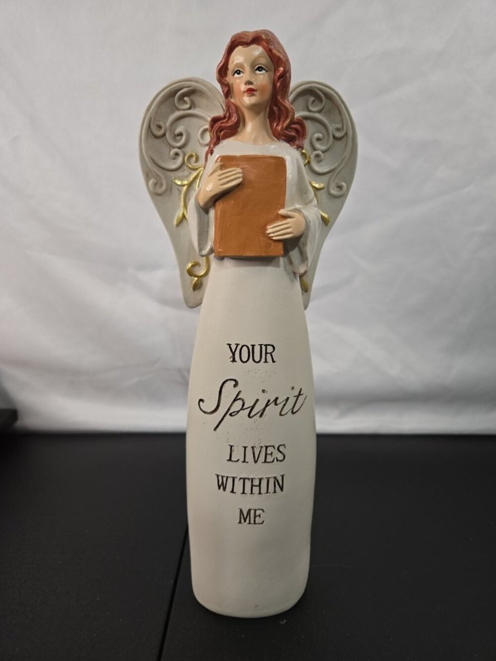 Carved Angel Figurine  12” Inspirational Spirit